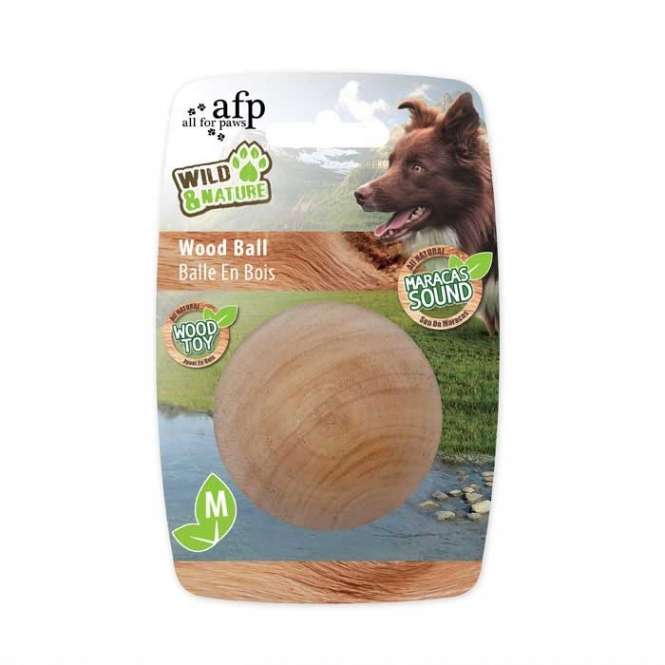 All for Paws Wild & Nature Maracas Wood Ball 