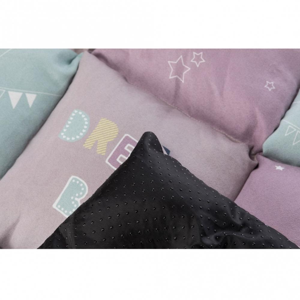 TRIXIE Junior Kissen Patchwork - 60 x 60 cm, flieder/mint/rosa