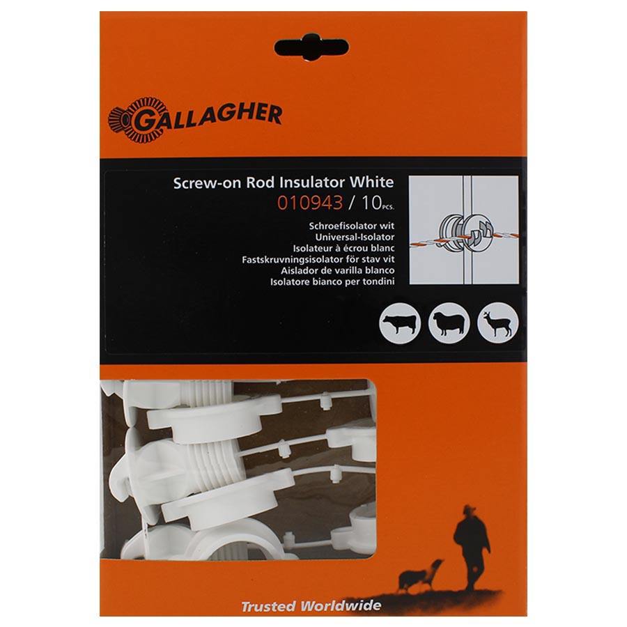 GALLAGHER Universal-Isolator weiß, Pfähle ø 6-14 mm