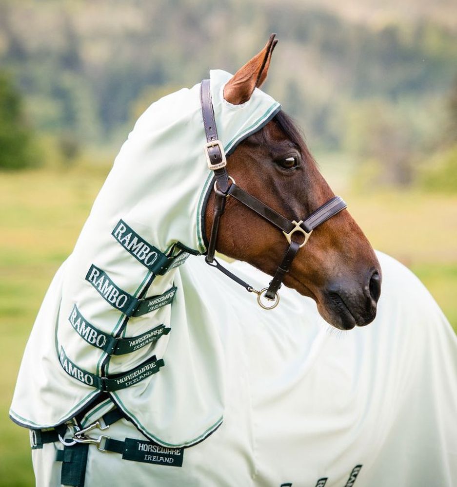 HORSEWARE® Fliegendecke Rambo® Hoody, green/silver