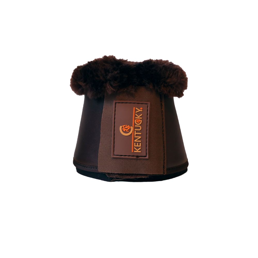 KENTUCKY® HORSEWEAR Schaffell-Hufglocken Leder, braun/braun