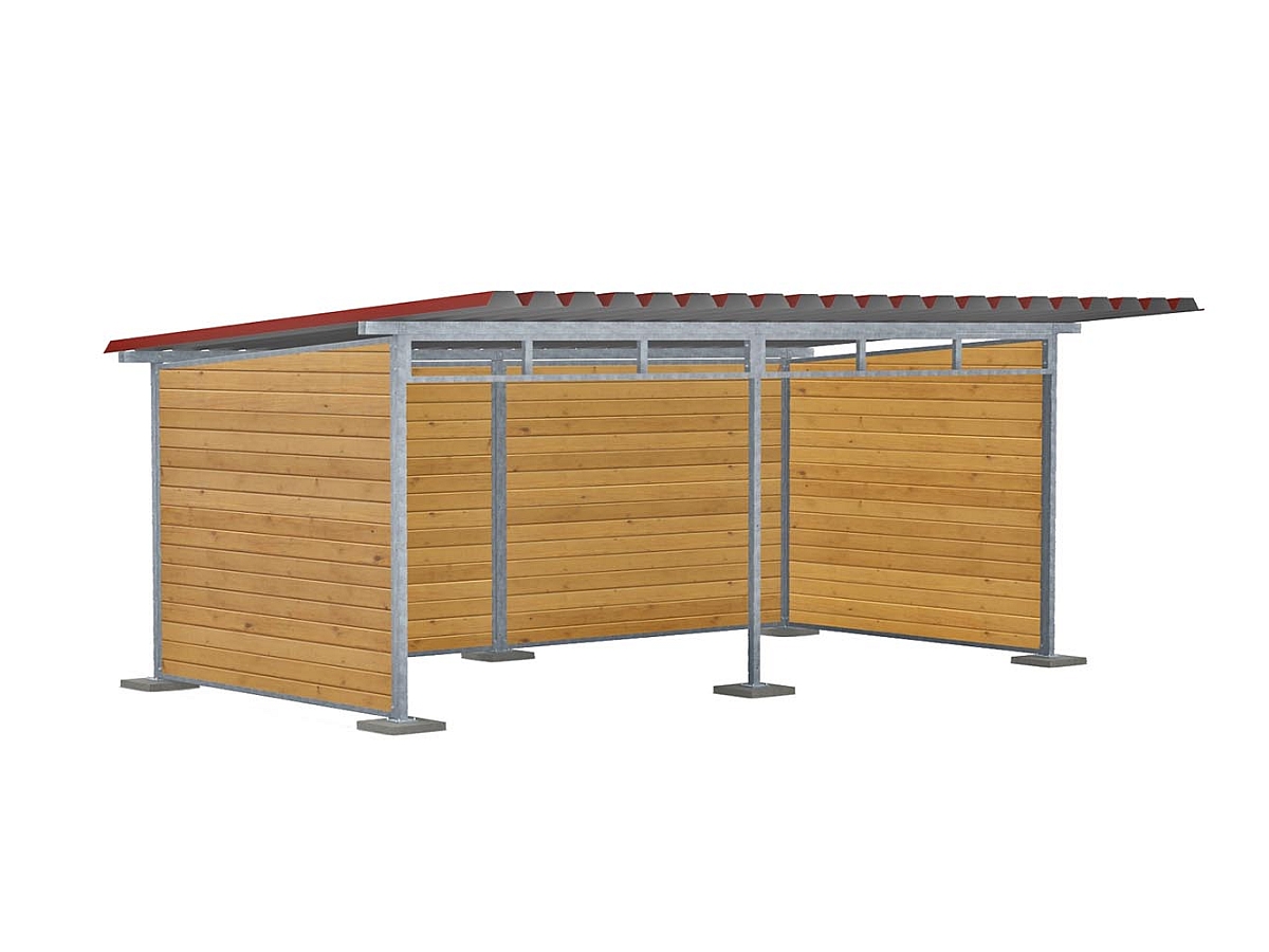 GROWI® Weidehütte Tiefe 3,00 m