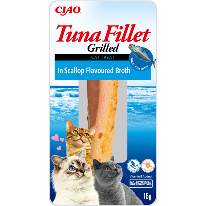 Inaba Churu Thunfischfilet mit Jakobsmuschel - 15 g
