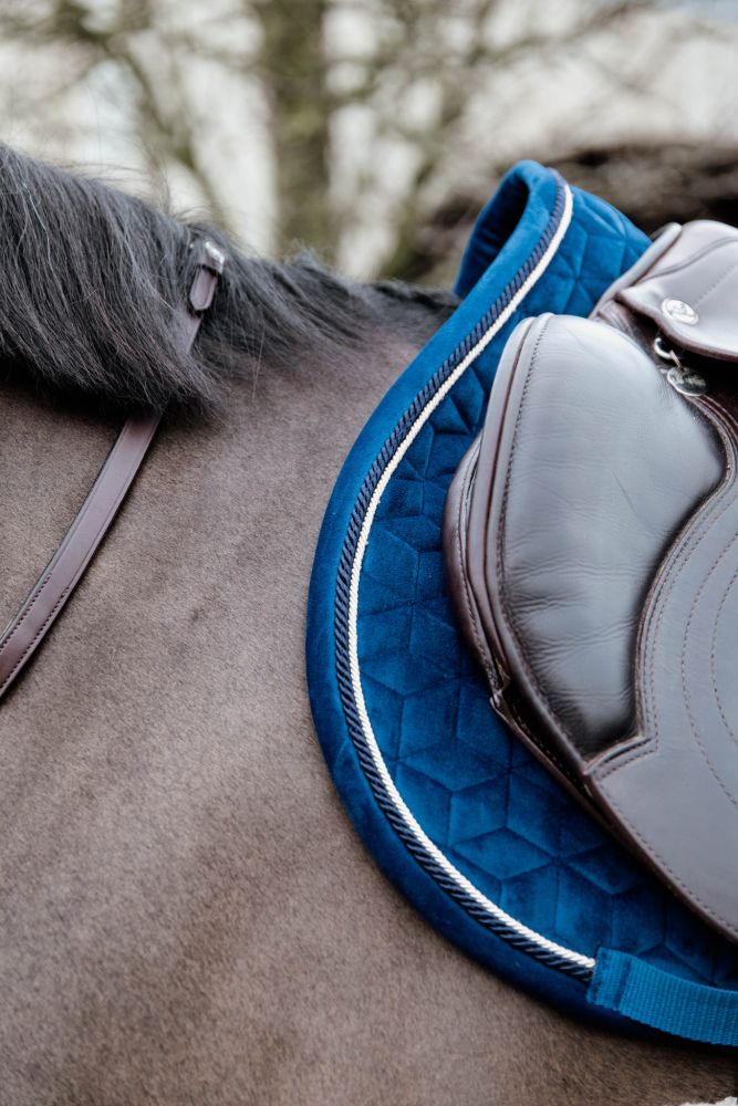 KENTUCKY® HORSEWEAR Schabracke Basic Velvet Springen, marine