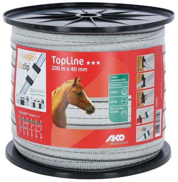 AKO TopLine Weidezaunband, Breite: 40 mm