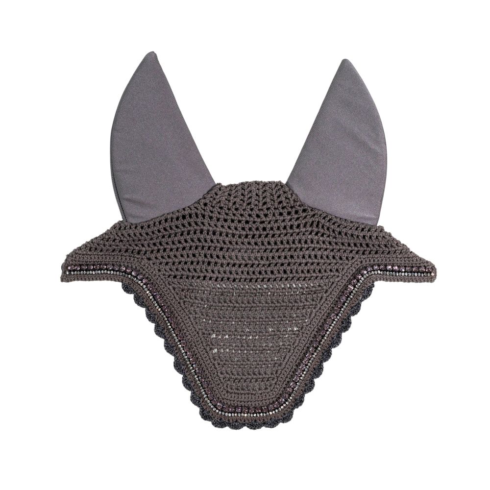 KENTUCKY® HORSEWEAR Fliegenhaube Wellington Stone & Pearl Soundless, grau