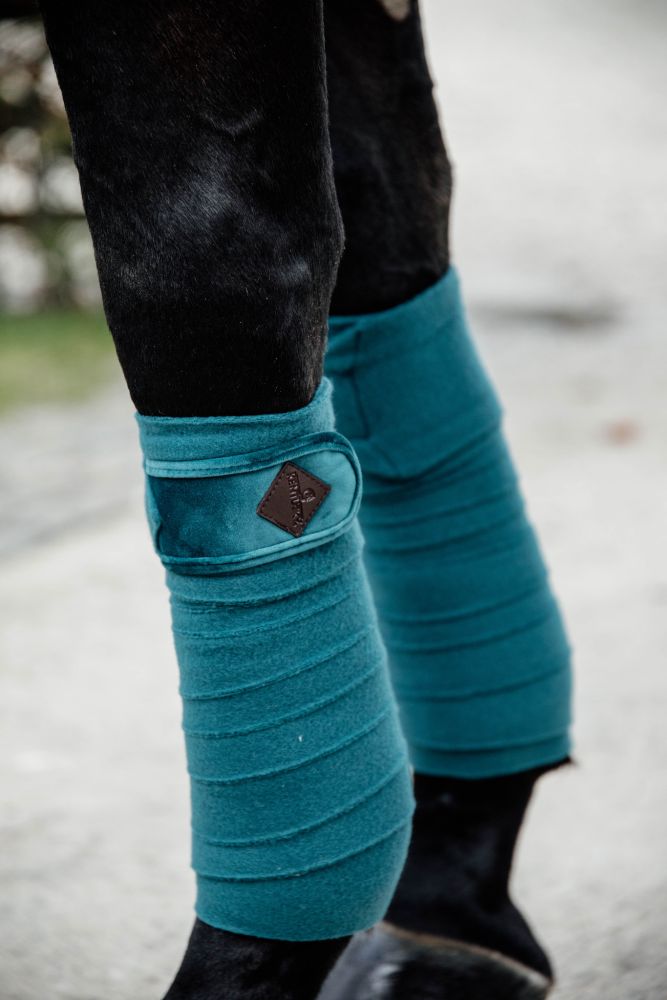 KENTUCKY® HORSEWEAR Fleecebandagen Velvet, 4er-Set, smaragdgrün