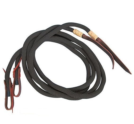 WESTERN IMPORTS® EcoLine Nylon Zügel Deluxe, schwarz