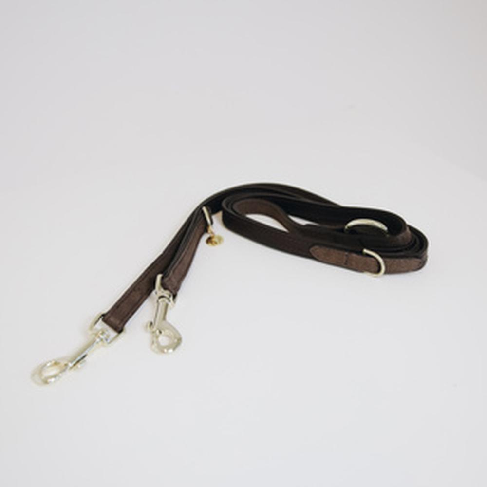 KENTUCKY® DOGWEAR Hundeleine aus samtweichem Leder, braun