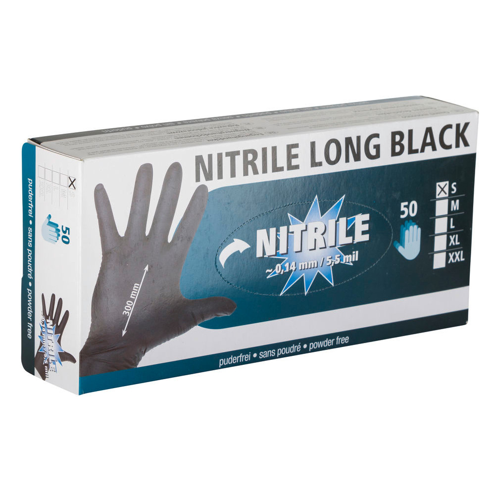 KERBL Einmalhandschuhe Nitril Long Black