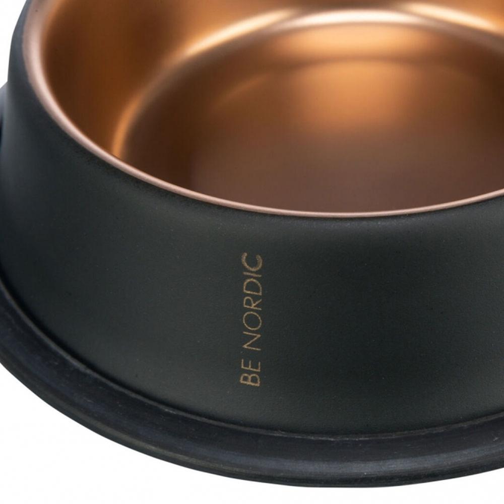 TRIXIE BE NORDIC Edelstahlnapf, schwarz/bronze
