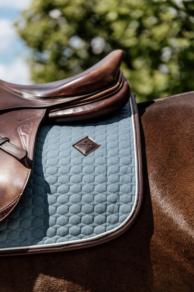 KENTUCKY® HORSEWEAR Schabracke Classic Leder Springen, dusty blue