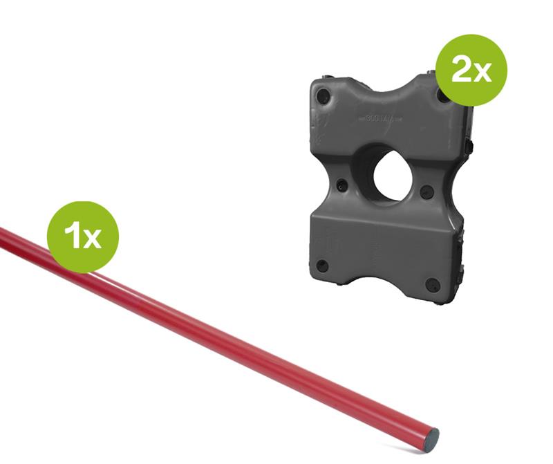GROWI® Cavaletti Set Aaron, schwarz/rot 