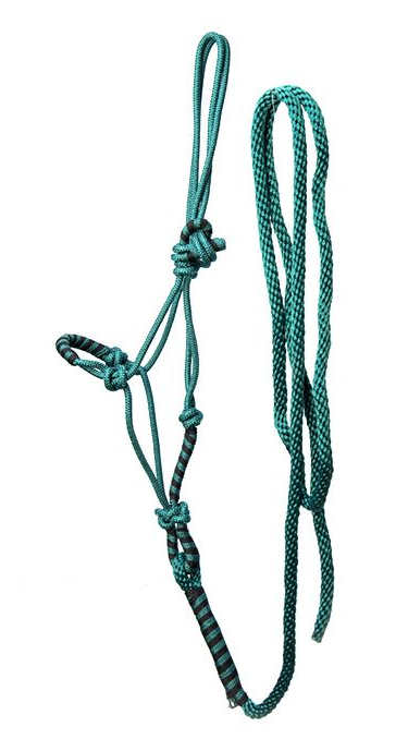 WESTERN IMPORTS® RANCH HALTER / LEAD, jägergrün/schwarz