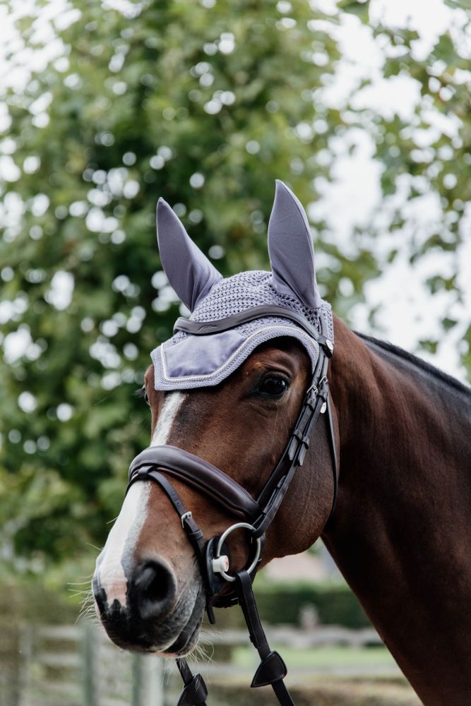 KENTUCKY® HORSEWEAR Fliegenhaube Wellington Velvet, lila
