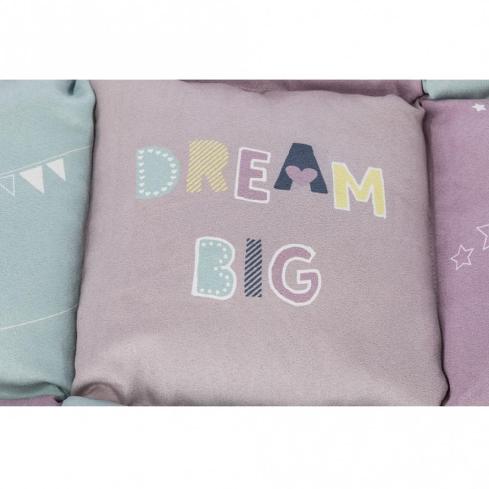 TRIXIE Junior Kissen Patchwork - 60 x 60 cm, flieder/mint/rosa