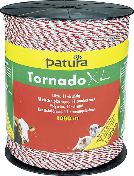 PATURA Tornado XL Weidezaunlitze, weiß/rot