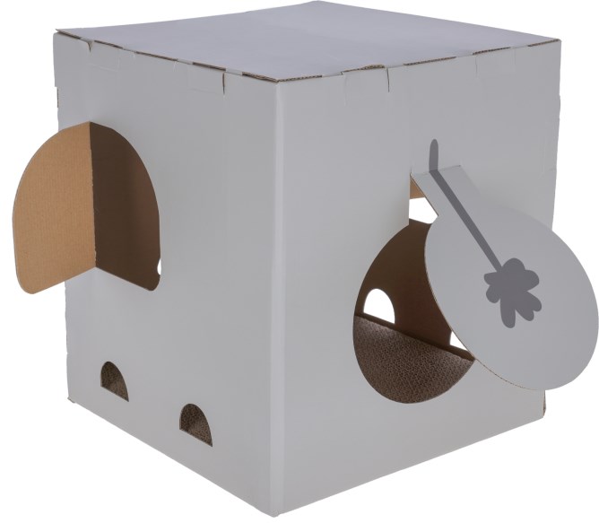 KERBL Katzenkratzhaus Elefant, 35x35x39cm, grau
