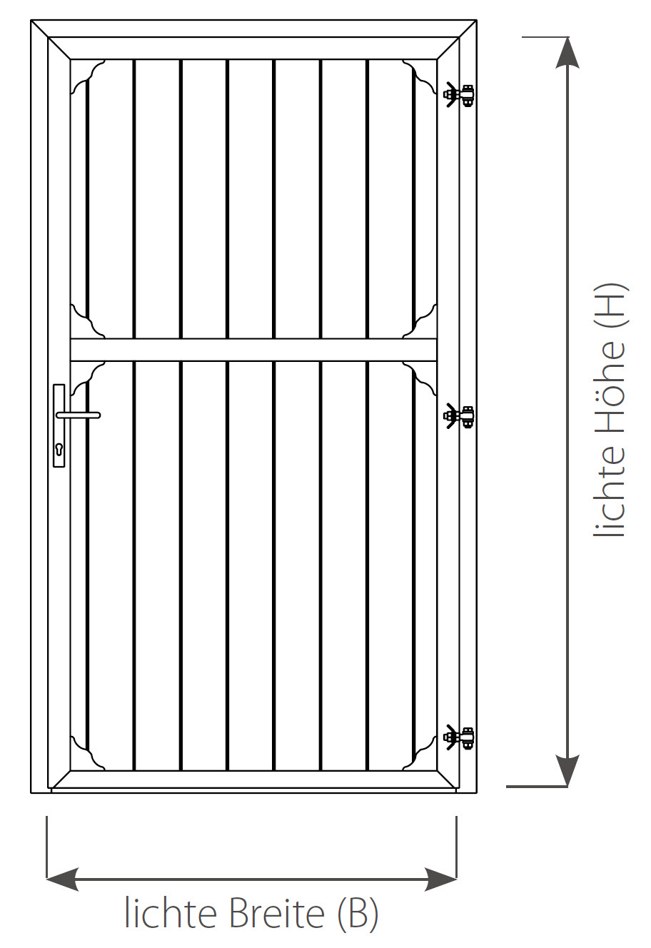 GROWI® Stalltür mit Drehfenster 1,30 x 2,40 m