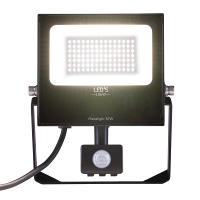SHADA Flutlicht mit Sensor-LED - 30W 5400lm 4000K - Lumileds LED - schwarz