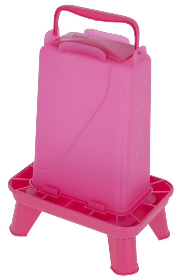 KERBL Geflügelfutterautomat mit Standfüßen, pink