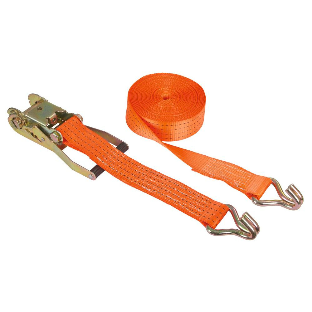 KERBL Ratschenzurrgurt mit Spitzhaken, 2-teilig, orange
