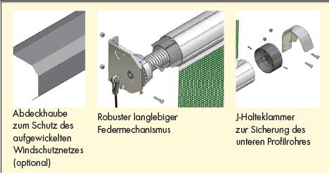 PATURA Windschutz-Zugrollo, 2,50 Meter Breite