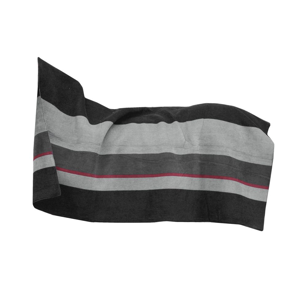 KENTUCKY® HORSEWEAR Fleecedecke Square Stripes Heavy, schwarz/grau