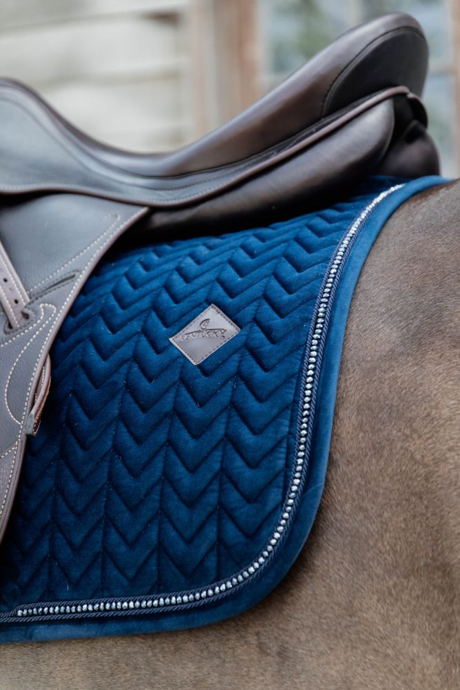 KENTUCKY® HORSEWEAR Schabracke Velvet Pearls Dressur, marine