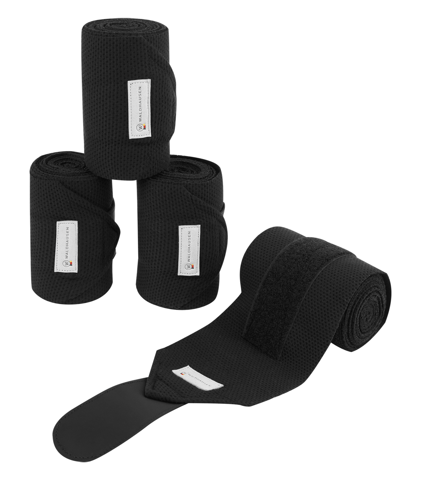 WALDHAUSEN Bandagen Breath, 4er Set, schwarz
