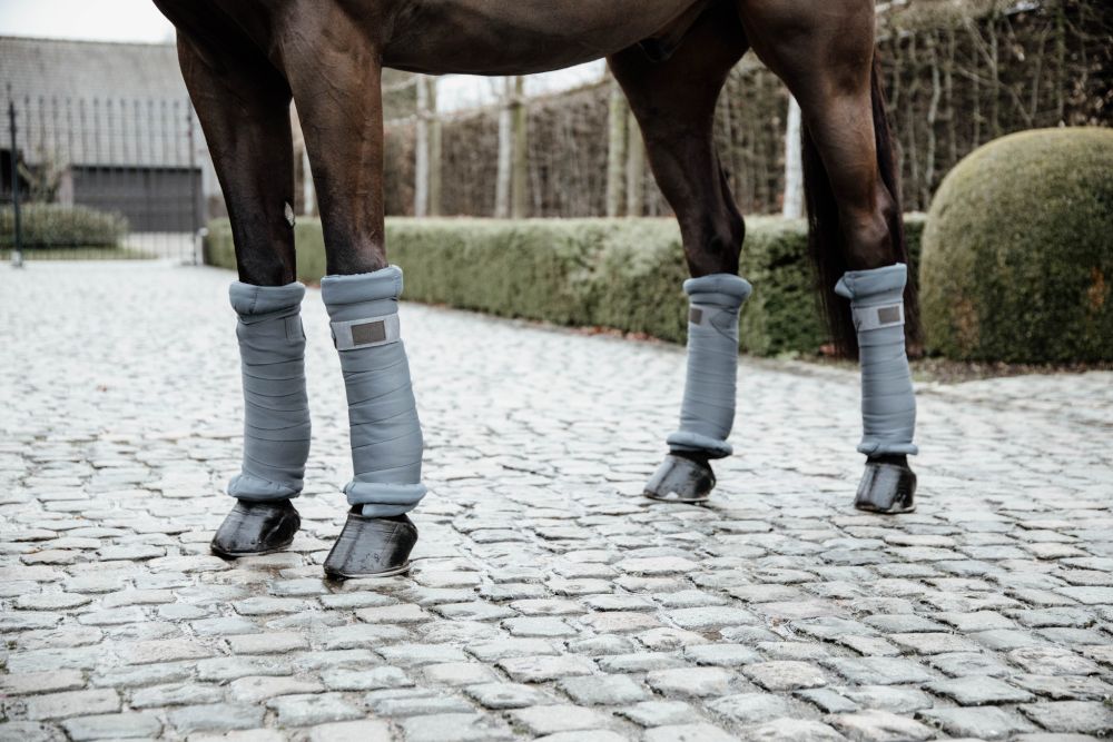 KENTUCKY® HORSEWEAR Stall-Bandagen Unterlagen, 4er-Set, grau