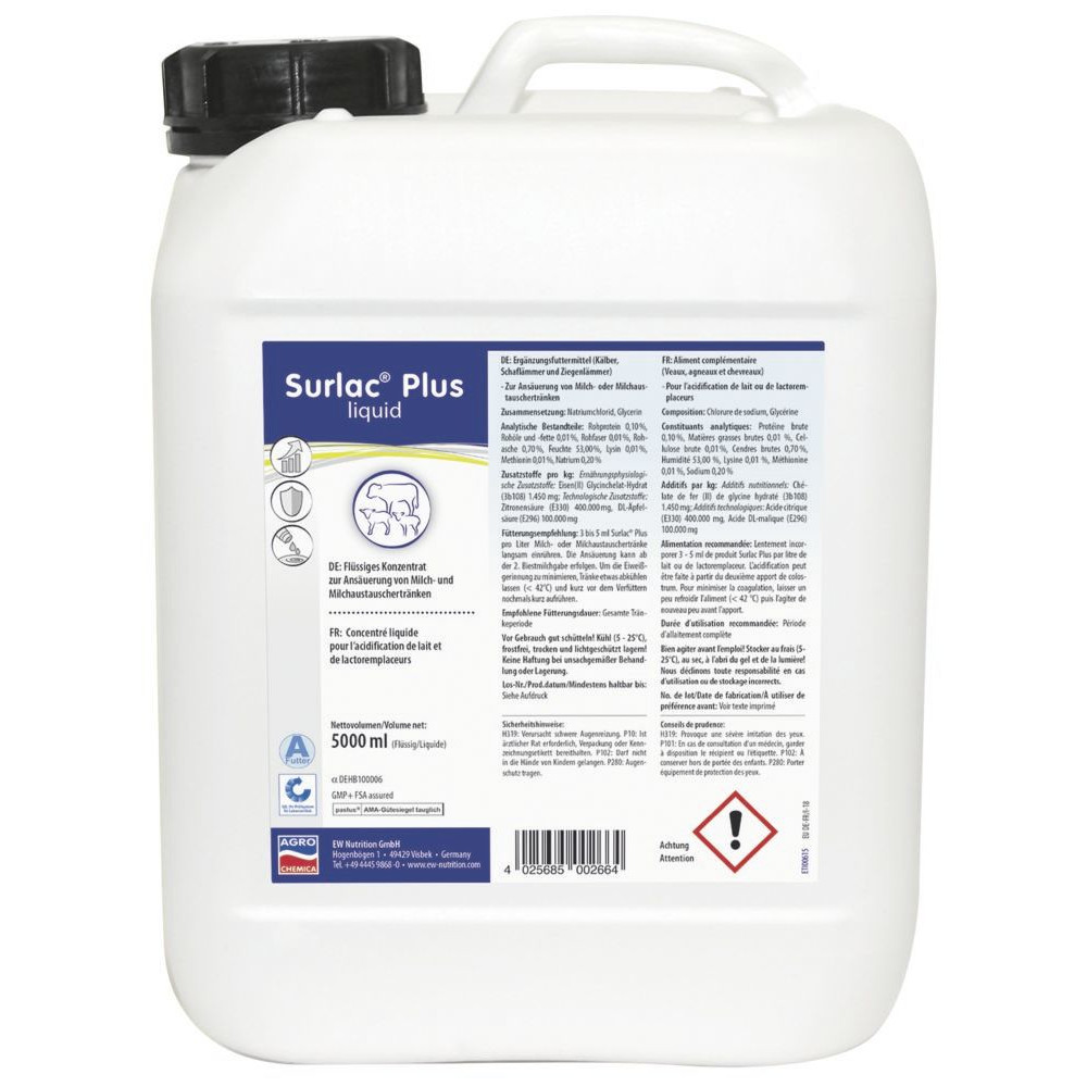 Surlac® Plus Liquid - Flüssiges Konzentrat zur Ansäuerung von Milch- und Milchaustauschertränken