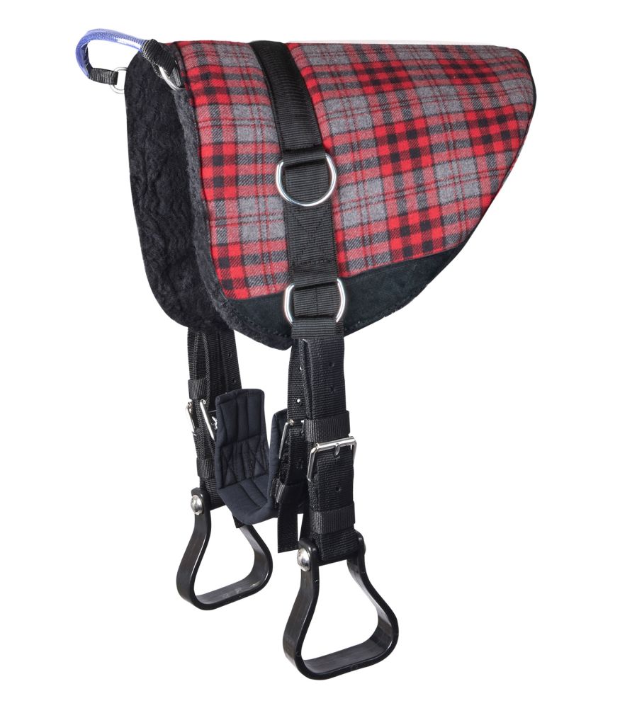 WALDHAUSEN Bare-Back-Pad, grau/rot kariert