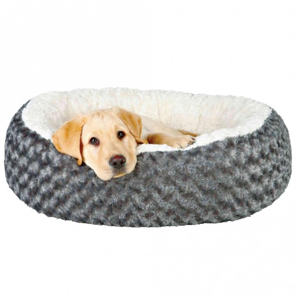 TRIXIE Kuschelbett Kaline, rund, grau/creme