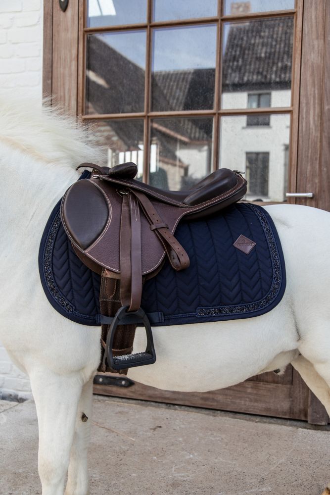KENTUCKY® HORSEWEAR Pony-Schabracke mit Glitzereinfassung Springen, marine
