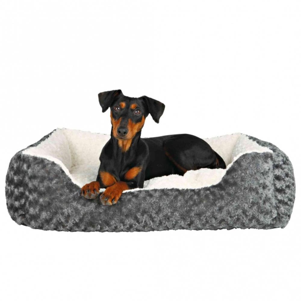 TRIXIE Hundebett Kaline, rechteckig, grau/creme