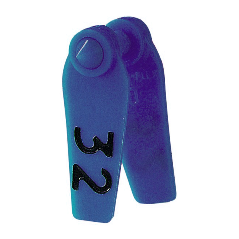 KERBL PrimaFlex Ohrmarken Größe 0 (49 x 18 mm) beidseitig geprägt, blau