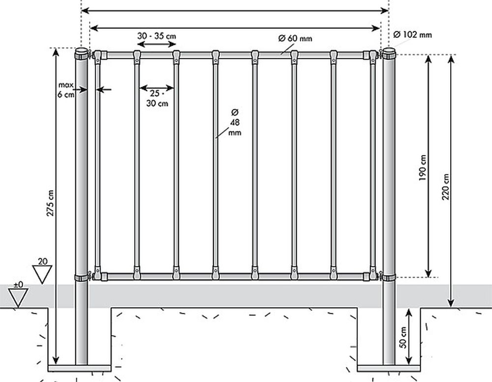 PATURA Trägergestell für modulares Fressgitter (ohne Gitterstäbe)