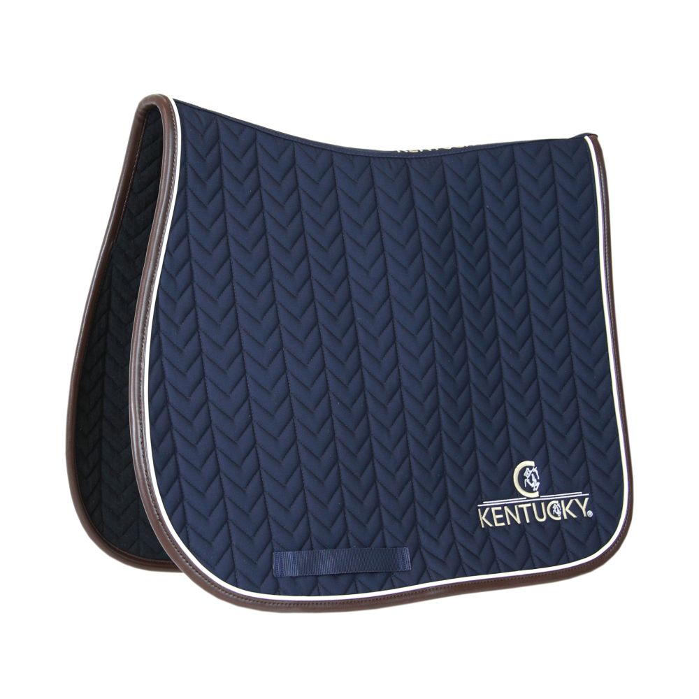 KENTUCKY® HORSEWEAR Schabracke Leder Fishbone Springen, marine