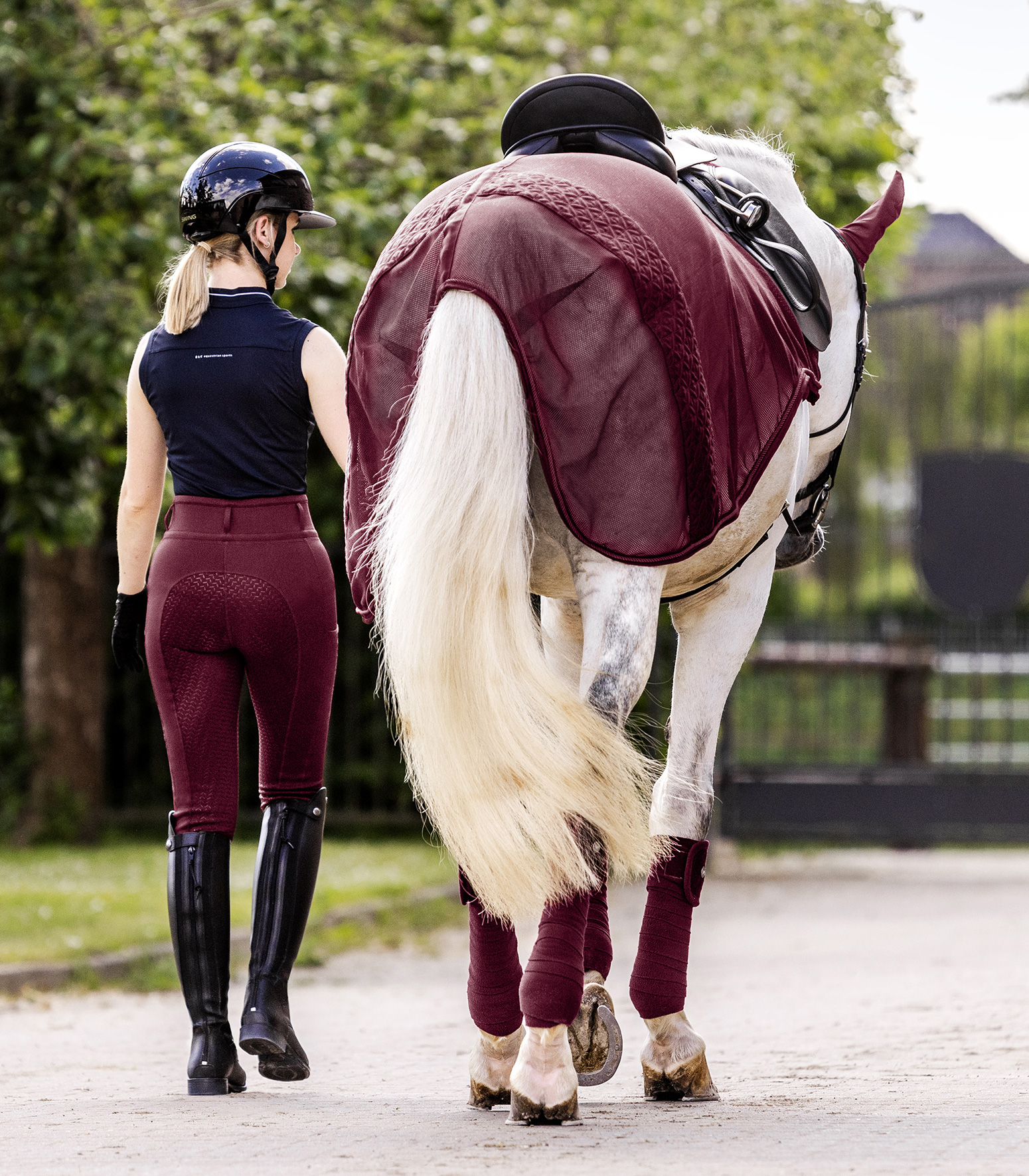WALDHAUSEN Fliegen - Ausreitdecke Rom, samtrot