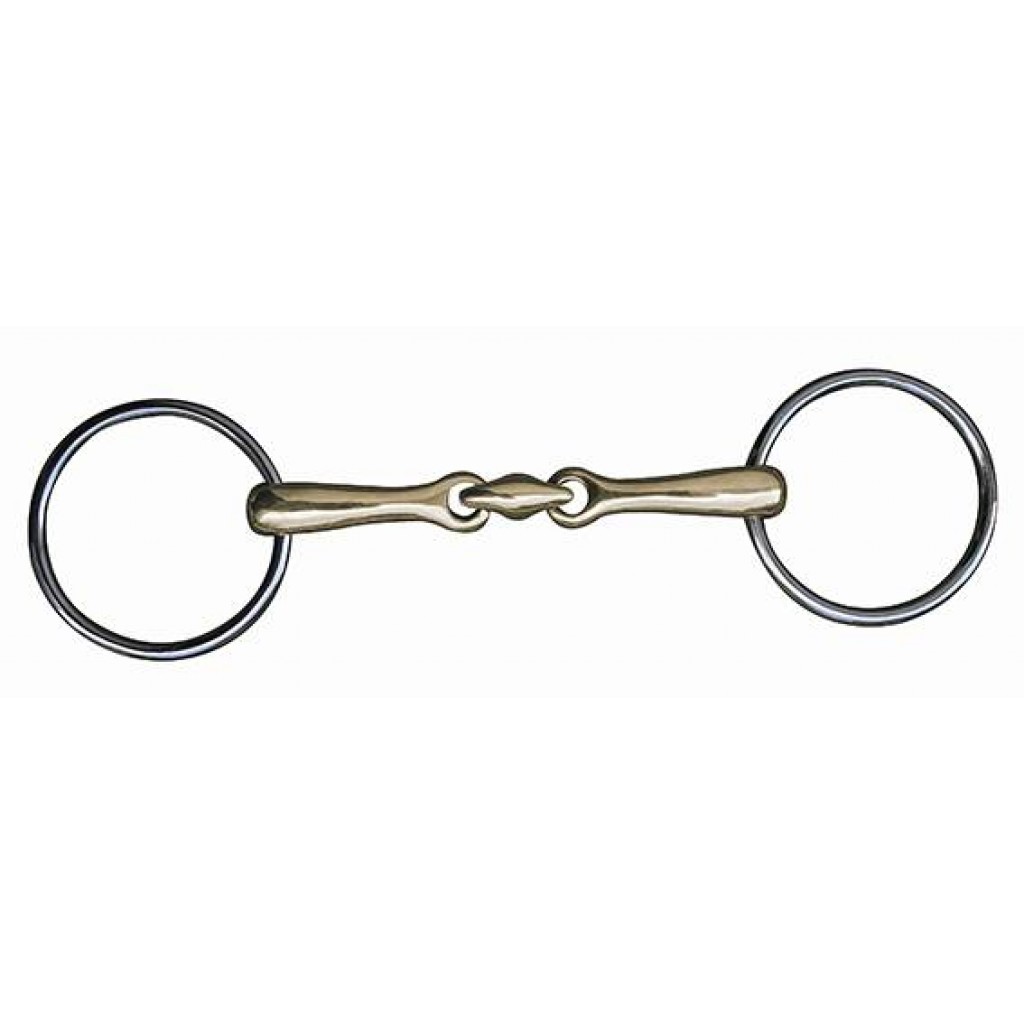 Unterlegtrense aus Argentan doppelt gebrochen 14mm