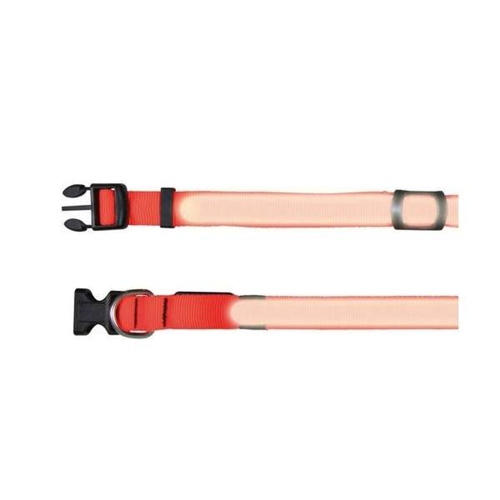 TRIXIE Halsband Flash mit Leuchtfunktion, orange