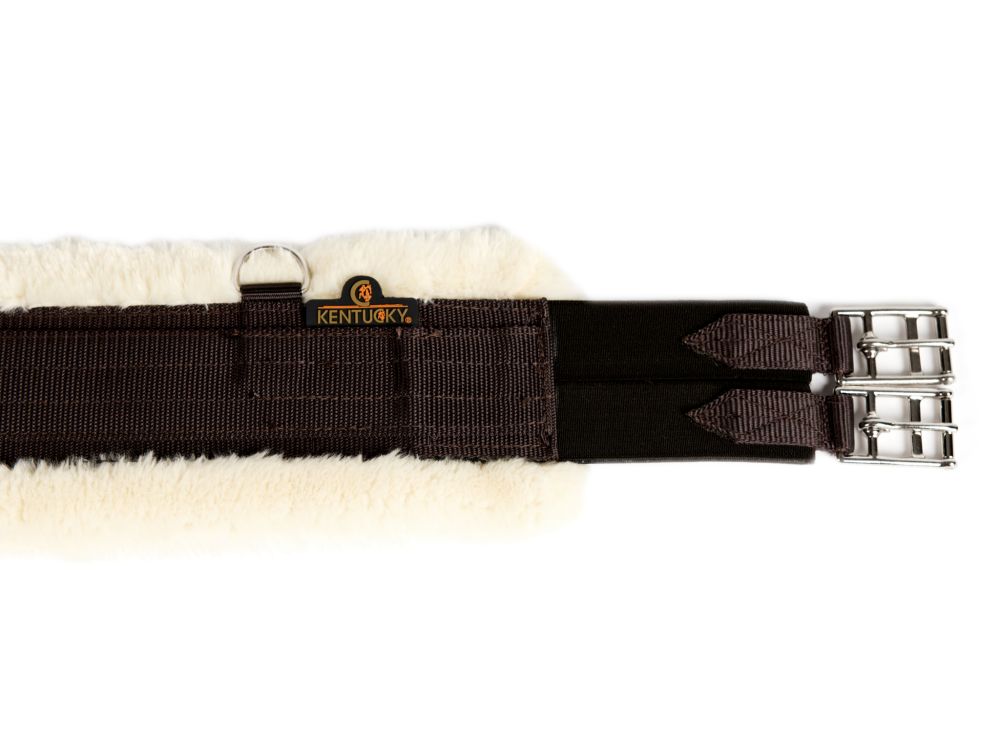 KENTUCKY® HORSEWEAR Lammfell Sattelgurt, braun