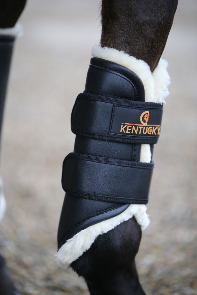 KENTUCKY® HORSEWEAR Arbeitsgamasche Kunstleder vorne, schwarz