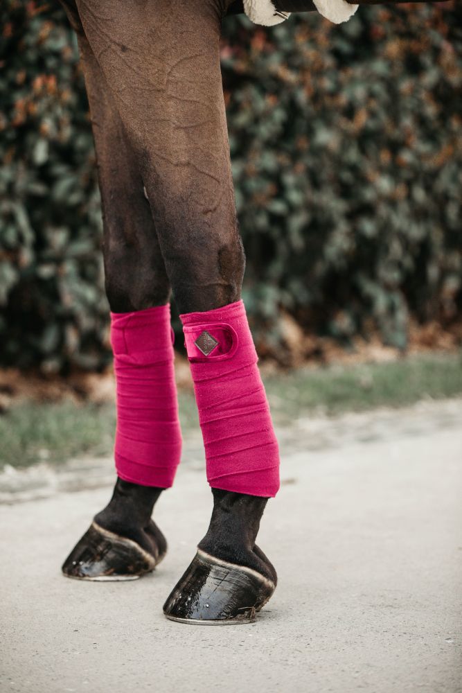 KENTUCKY® HORSEWEAR Fleecebandagen Velvet, 4er-Set, fuchsia