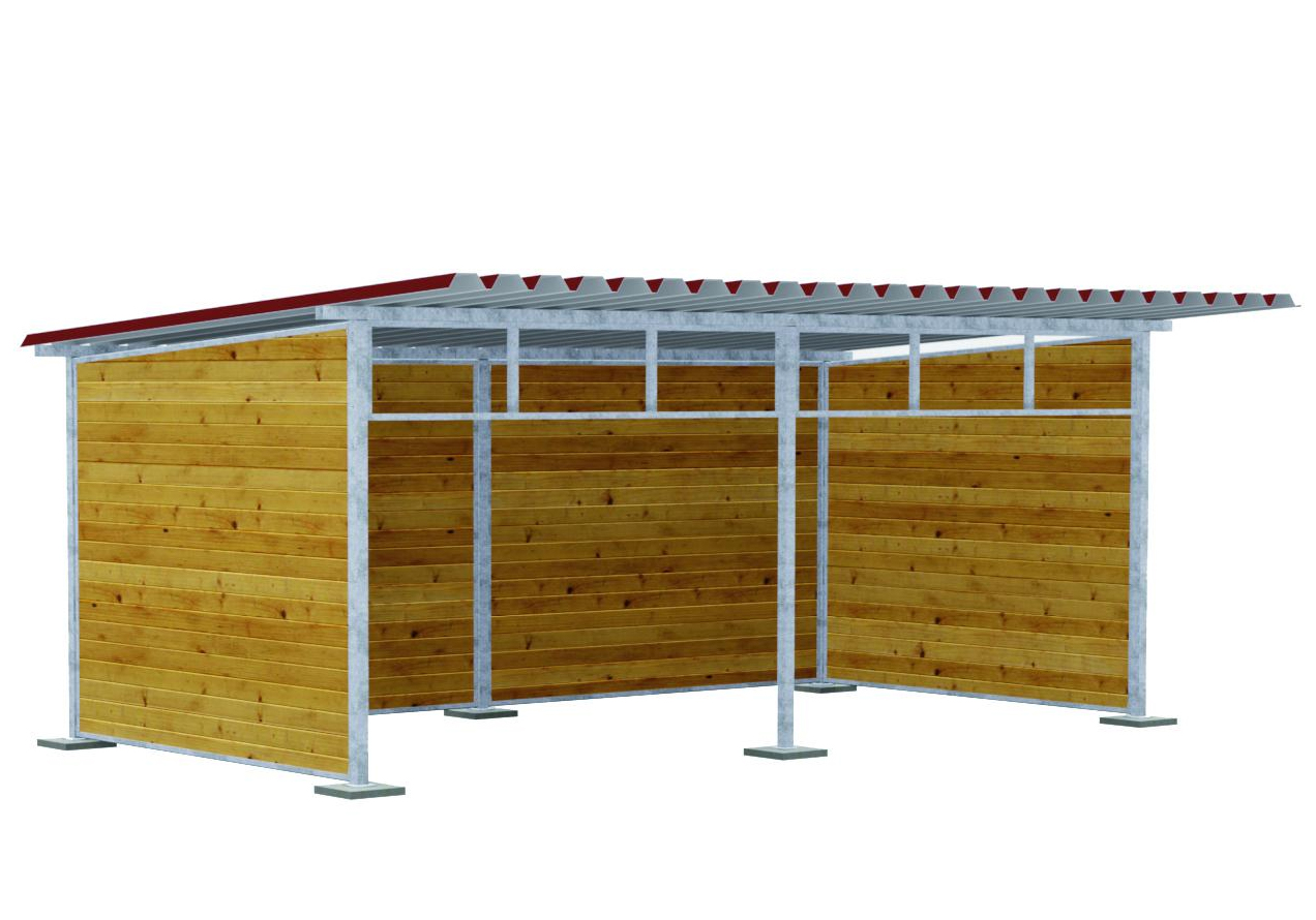 GROWI® Weidehütte Tiefe 3,50 m 