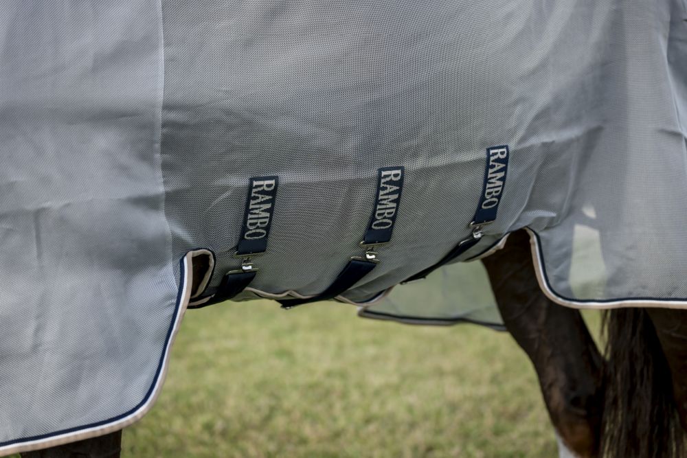 HORSEWARE® Fliegendecke Rambo® Protector mit Disk Front, navy/thunderstorm