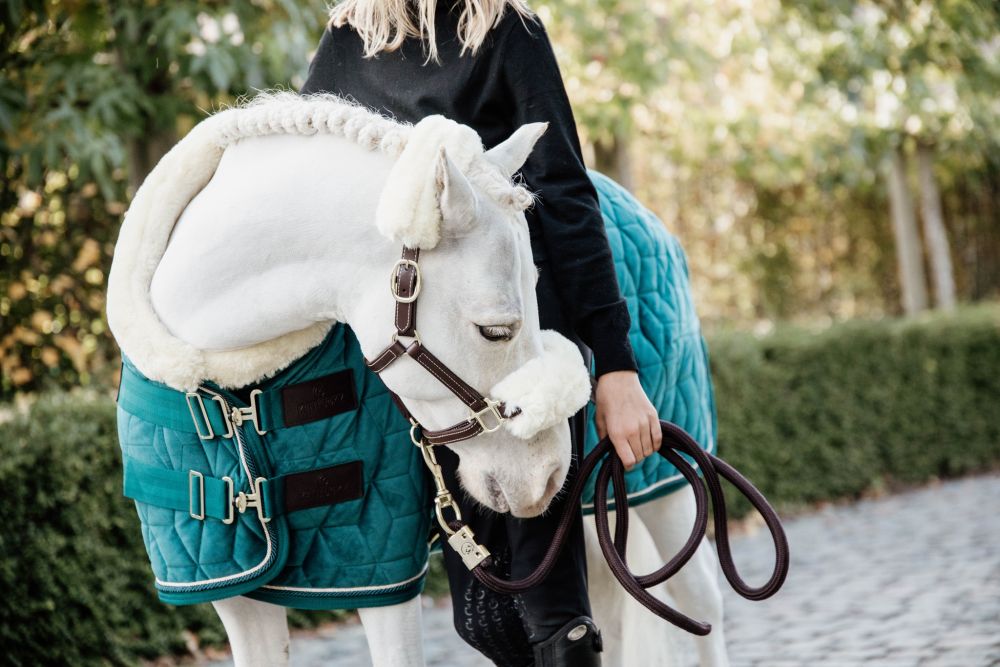 KENTUCKY® HORSEWEAR Pony-Lederhalfter mit Schaffell