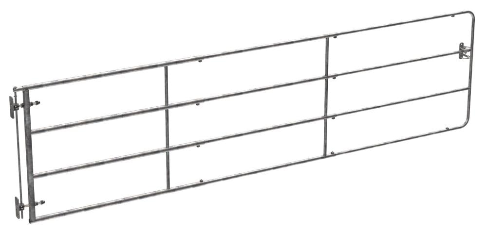 Ausziehbares Weidetor von Kerbl aus verzinktem Stahl, 110 cm hoch, mit vier Querstreben, Breite 2 bis 4 Meter.