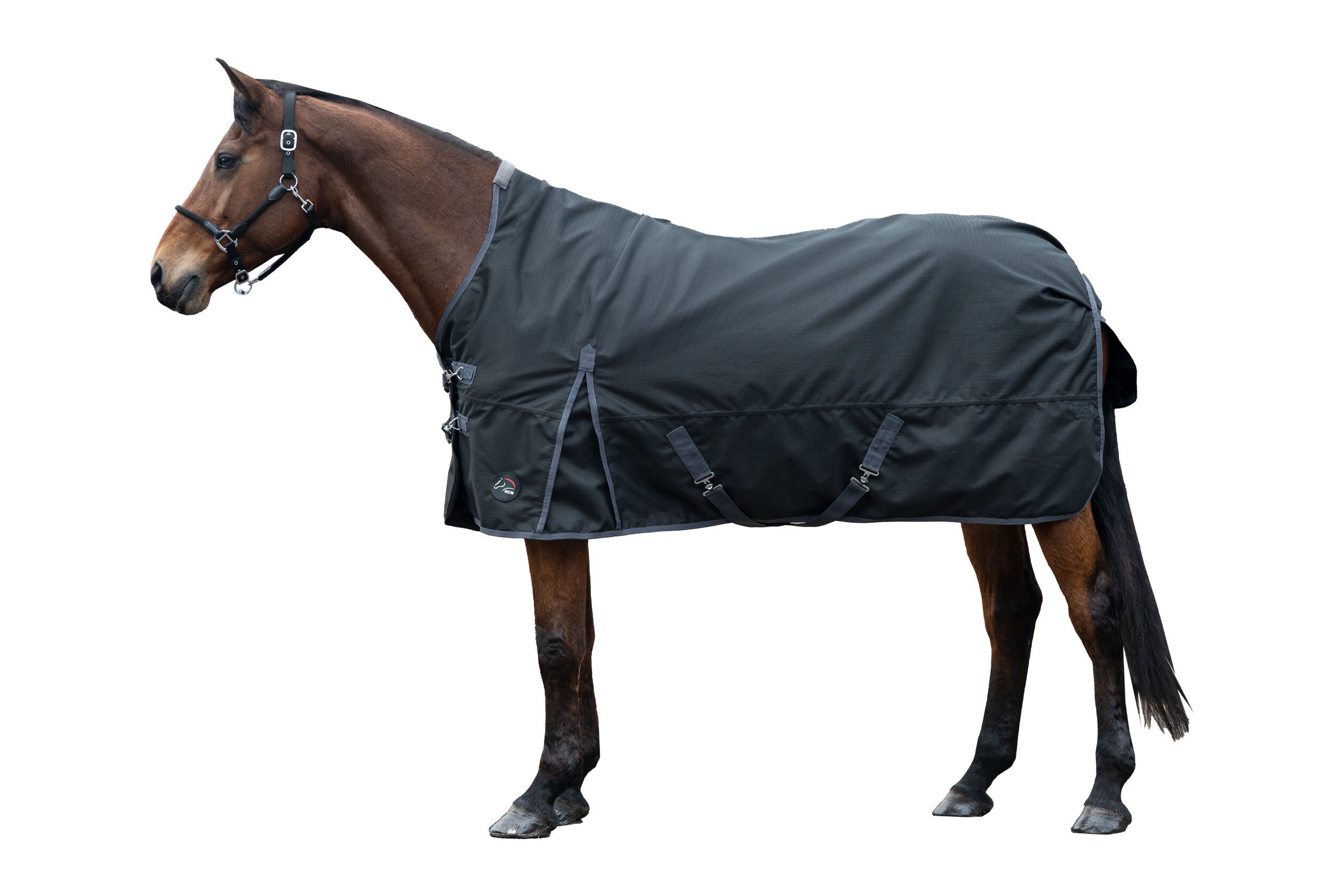 HKM Highneckdecke Glasgow - 1200D, 100 g Wattefüllung, schwarz 